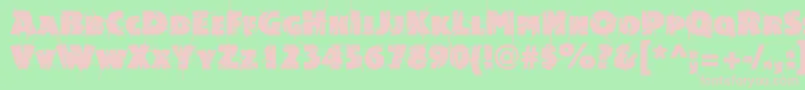 Acsiomasupershockc Font – Pink Fonts on Green Background