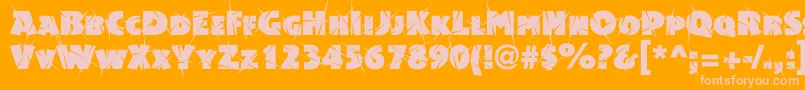 Acsiomasupershockc Font – Pink Fonts on Orange Background