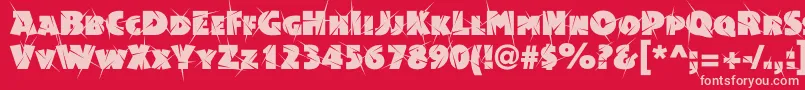 Acsiomasupershockc Font – Pink Fonts on Red Background