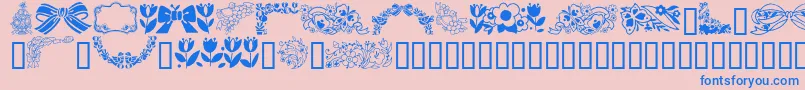 GeSpringtime Font – Blue Fonts on Pink Background