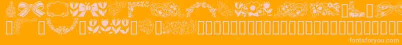 fuente GeSpringtime – Fuentes Rosadas Sobre Fondo Naranja