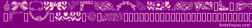 Police GeSpringtime – polices roses sur fond violet