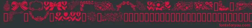 GeSpringtime Font – Red Fonts on Black Background