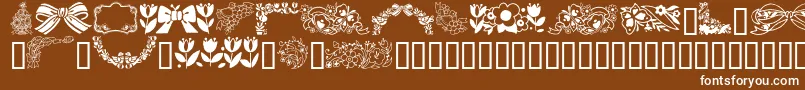 Шрифт GeSpringtime – белые шрифты на коричневом фоне