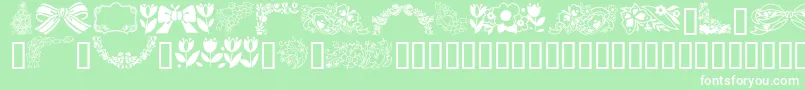 GeSpringtime Font – White Fonts on Green Background