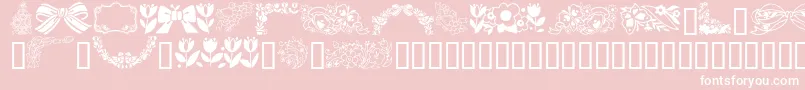 GeSpringtime-Schriftart – Weiße Schriften auf rosa Hintergrund