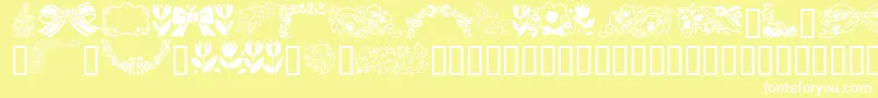 GeSpringtime Font – White Fonts on Yellow Background