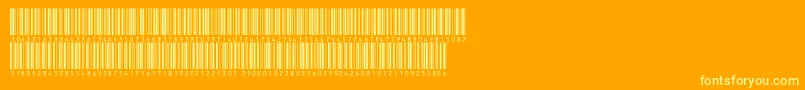 Inthrp72dltt-Schriftart – Gelbe Schriften auf orangefarbenem Hintergrund