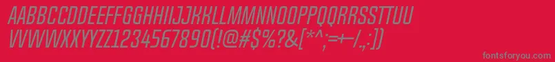 ChosenceLightItalic Font – Gray Fonts on Red Background