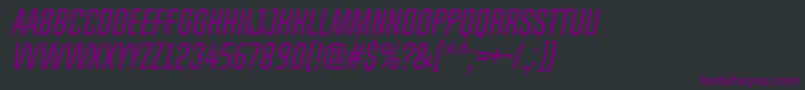 ChosenceLightItalic Font – Purple Fonts on Black Background