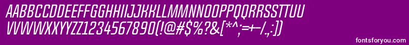 ChosenceLightItalic Font – White Fonts on Purple Background