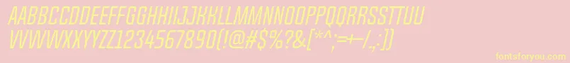 ChosenceLightItalic Font – Yellow Fonts on Pink Background