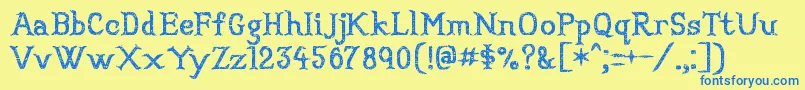 Convincingpirate Font – Blue Fonts on Yellow Background