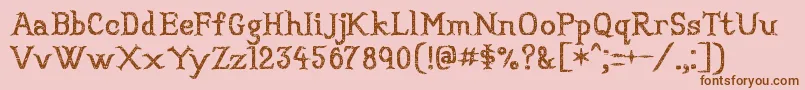 Convincingpirate Font – Brown Fonts on Pink Background