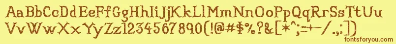 Convincingpirate Font – Brown Fonts on Yellow Background