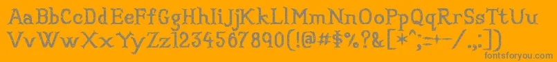 Convincingpirate Font – Gray Fonts on Orange Background