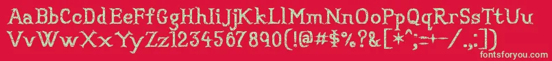 Convincingpirate Font – Green Fonts on Red Background