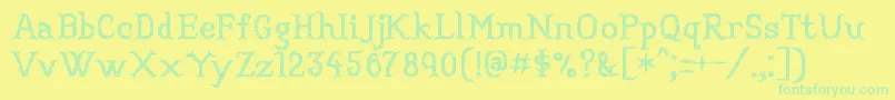 Convincingpirate Font – Green Fonts on Yellow Background