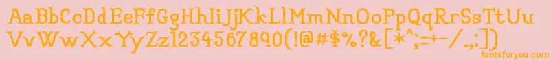 Convincingpirate Font – Orange Fonts on Pink Background