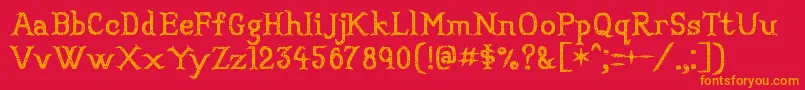 Convincingpirate Font – Orange Fonts on Red Background