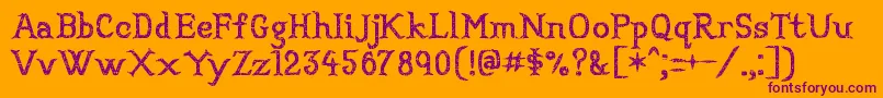 Convincingpirate Font – Purple Fonts on Orange Background