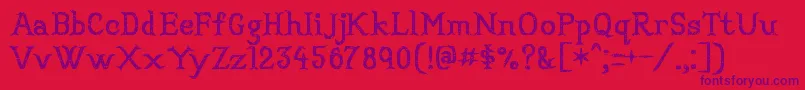 Convincingpirate Font – Purple Fonts on Red Background