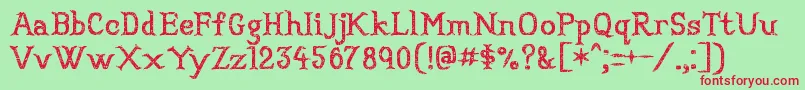 Convincingpirate Font – Red Fonts on Green Background