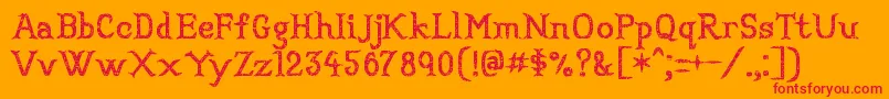 Convincingpirate Font – Red Fonts on Orange Background