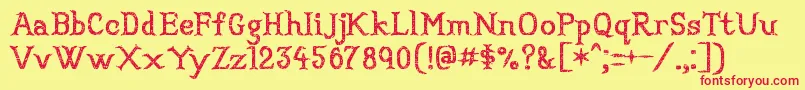 Convincingpirate Font – Red Fonts on Yellow Background