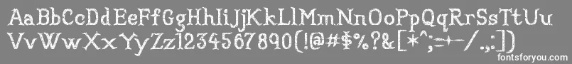フォントConvincingpirate – 灰色の背景に白い文字