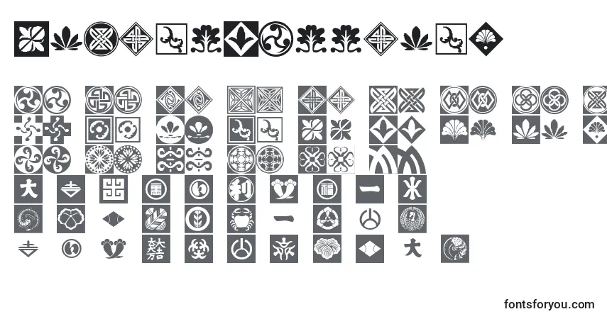 A fonte OrientPatterns – alfabeto, números, caracteres especiais