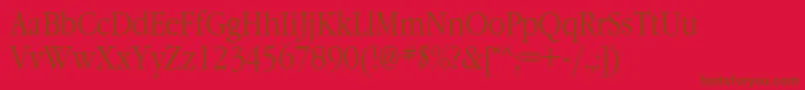 GaramondnarrowcLight Font – Brown Fonts on Red Background