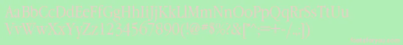 GaramondnarrowcLight Font – Pink Fonts on Green Background