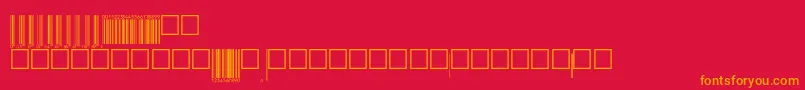 フォントV200006 – 赤い背景にオレンジの文字