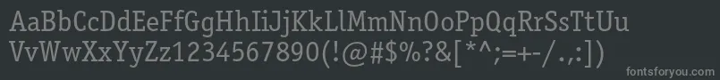 OfficinaserifstdBook Font – Gray Fonts on Black Background