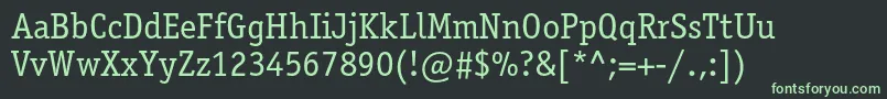 Шрифт OfficinaserifstdBook – зелёные шрифты на чёрном фоне