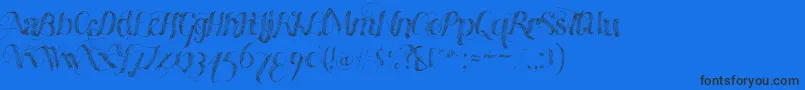 Madewithb Font – Black Fonts on Blue Background