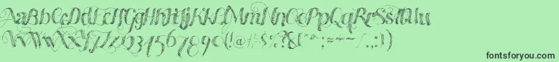 フォントMadewithb – 緑の背景に黒い文字