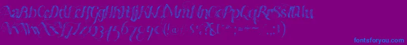 Madewithb Font – Blue Fonts on Purple Background