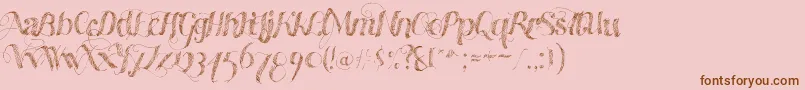 Шрифт Madewithb – коричневые шрифты на розовом фоне