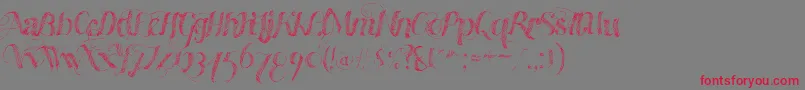 Madewithb-fontti – punaiset fontit harmaalla taustalla