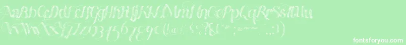 Шрифт Madewithb – белые шрифты на зелёном фоне
