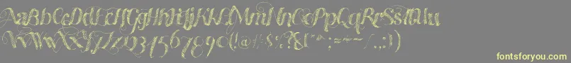 Шрифт Madewithb – жёлтые шрифты на сером фоне