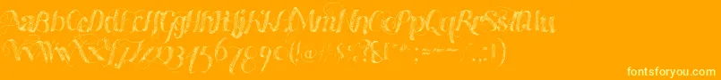 fuente Madewithb – Fuentes Amarillas Sobre Fondo Naranja