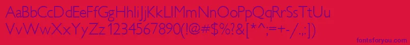 IdiomlightsskRegular Font – Purple Fonts on Red Background