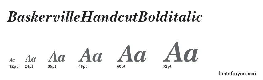 BaskervilleHandcutBolditalic Font Sizes