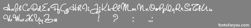 フォントExposition – 灰色の背景に白い文字