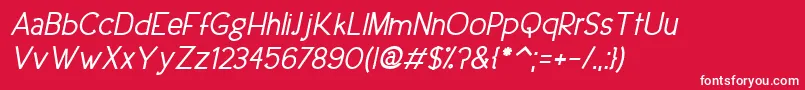 UrbanEleganceBoldItalic Font – White Fonts on Red Background
