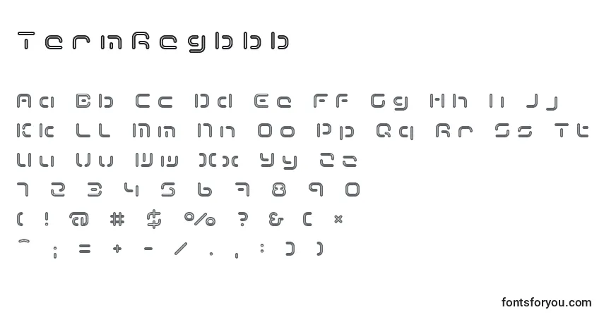 Шрифт TermRegbbb – алфавит, цифры, специальные символы