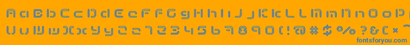 TermRegbbb Font – Blue Fonts on Orange Background